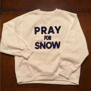 NWT Panache - Pray For Snow - Relaxed Crew Sweatshirt